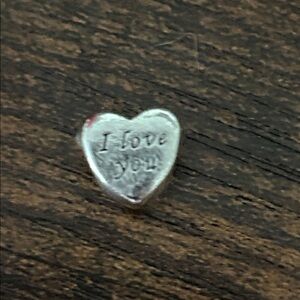 Heart-Shaped Silver Charm